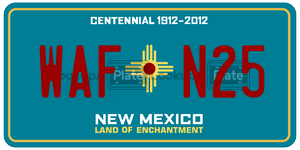 WAFN25  license plate in NM