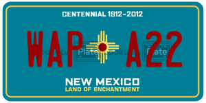 WAPA22  license plate in NM
