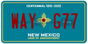 WAYG77  license plate in NM