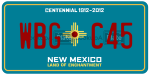 WBGC45  license plate in NM