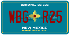 WBGR25  license plate in NM