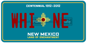 WHINE  license plate in NM