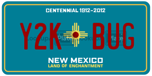 Y2KBUG  license plate in NM