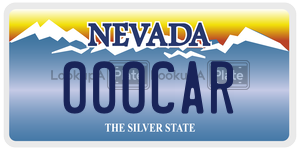 000CAR license plate in Nevada