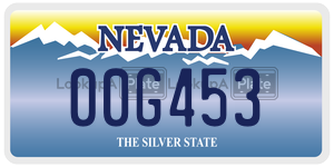 00G453 license plate in Nevada