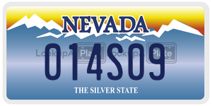 014S09  license plate in NV