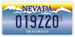 019Z20  license plate in NV