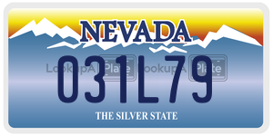 031L79  license plate in NV