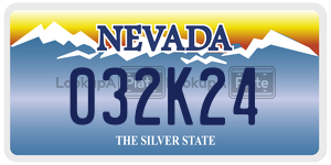 032K24  license plate in NV