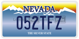 052TFZ license plate in Nevada
