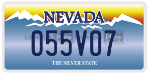 055V07  license plate in NV