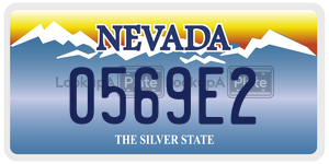 0569E2  license plate in NV