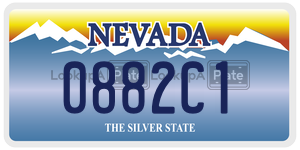 0882C1 license plate in Nevada