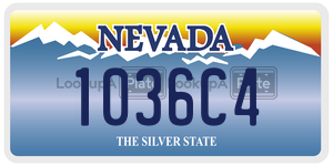 1036C4  license plate in NV