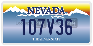 107V36 license plate in Nevada