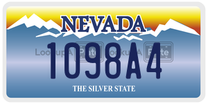 1098A4  license plate in NV