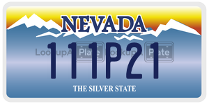 111P21  license plate in NV