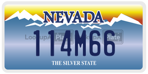114M66  license plate in NV