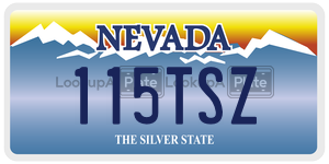 115TSZ  license plate in NV