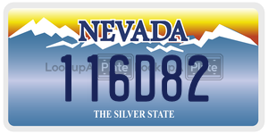116D82  license plate in NV