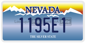 1195E1  license plate in NV
