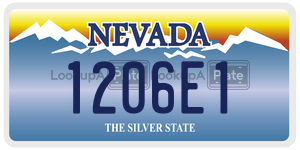 1206E1  license plate in NV