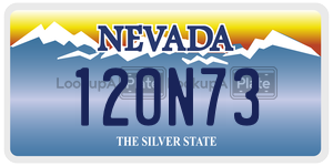 120N73  license plate in NV