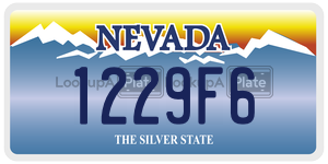 1229F6  license plate in NV
