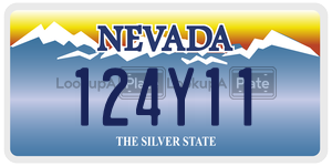 124Y11  license plate in NV