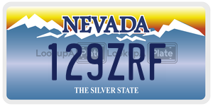 129ZRF license plate in Nevada