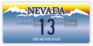 13 license plate in Nevada