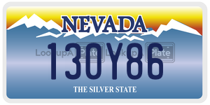 130Y86  license plate in NV