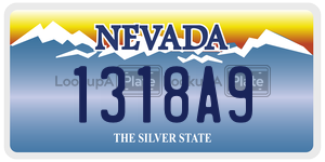1318A9  license plate in NV