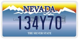 134Y70  license plate in NV
