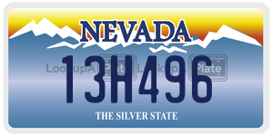 13H496  license plate in NV
