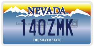 140ZMK license plate in Nevada