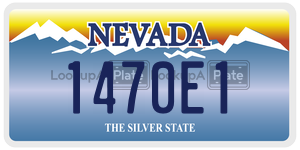 1470E1  license plate in NV