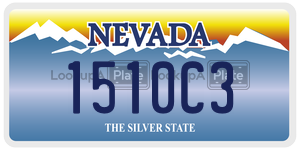 1510C3  license plate in NV