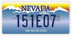 151E07  license plate in NV