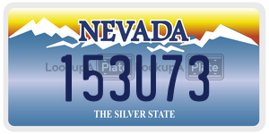 153U73  license plate in NV