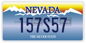 157S57  license plate in NV