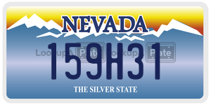 159H31 license plate in Nevada