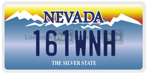 161WNH  license plate in NV