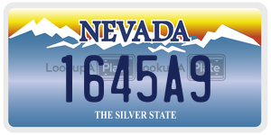 1645A9  license plate in NV