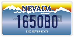 1650B0  license plate in NV