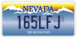 165LFJ  license plate in NV