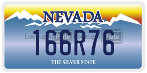 166R76  license plate in NV