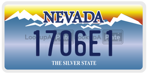 1706E1  license plate in NV