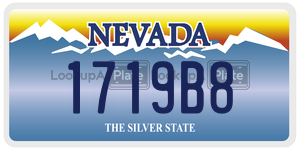 1719B8 license plate in Nevada