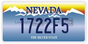 1722F5  license plate in NV